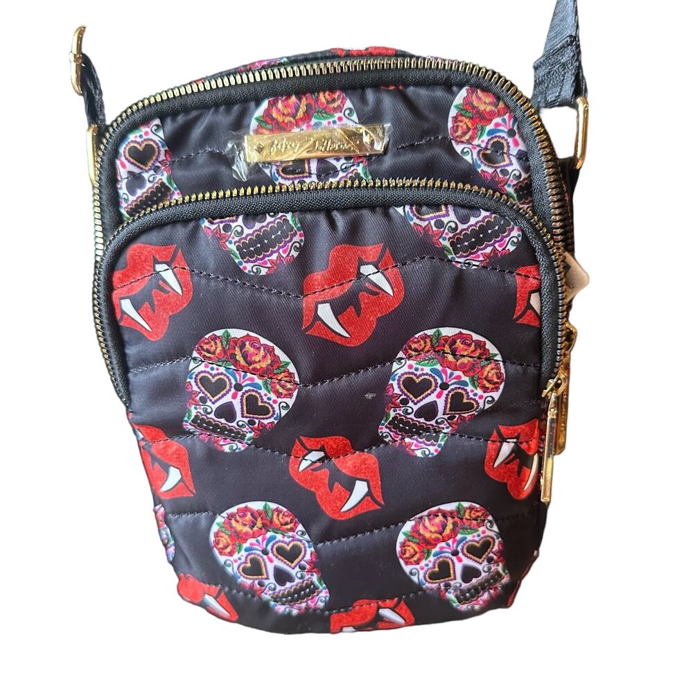 Betsey Johnson Day of the Dead Skulls Crossbody